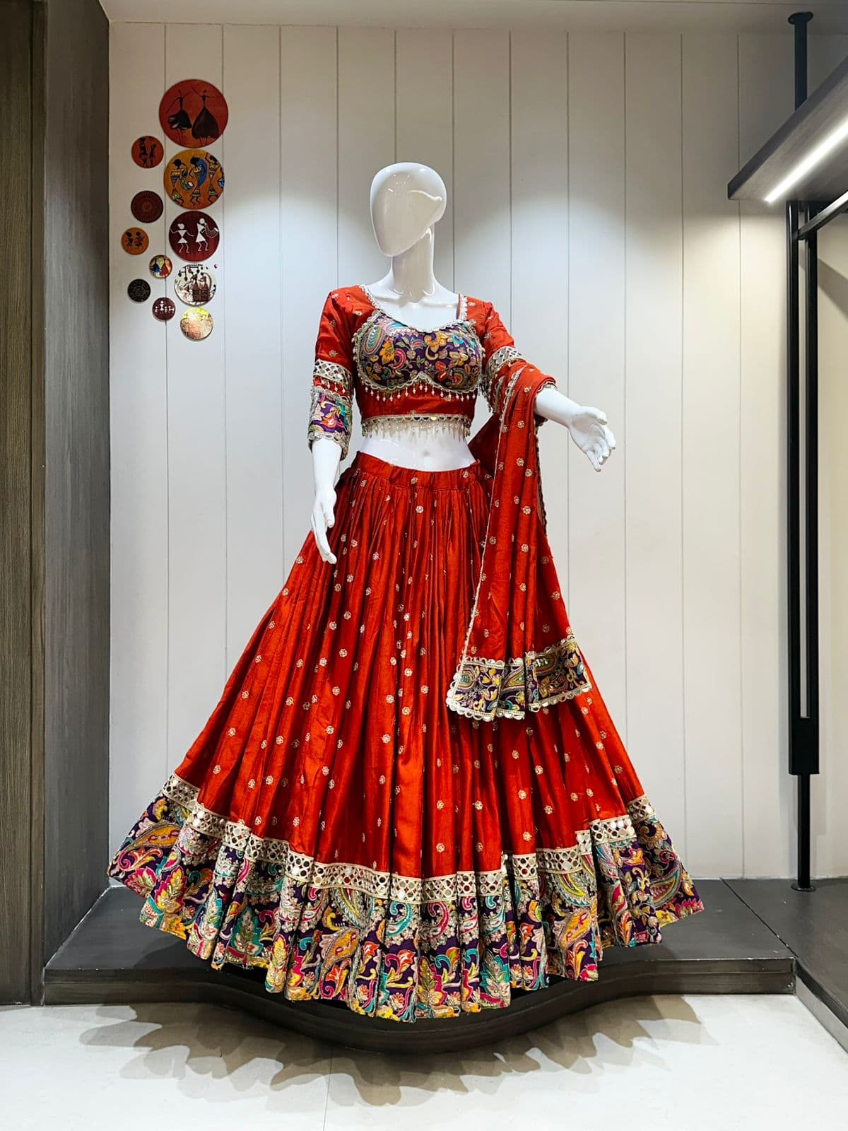 Nozomi Bandhani Ghagra alternate view