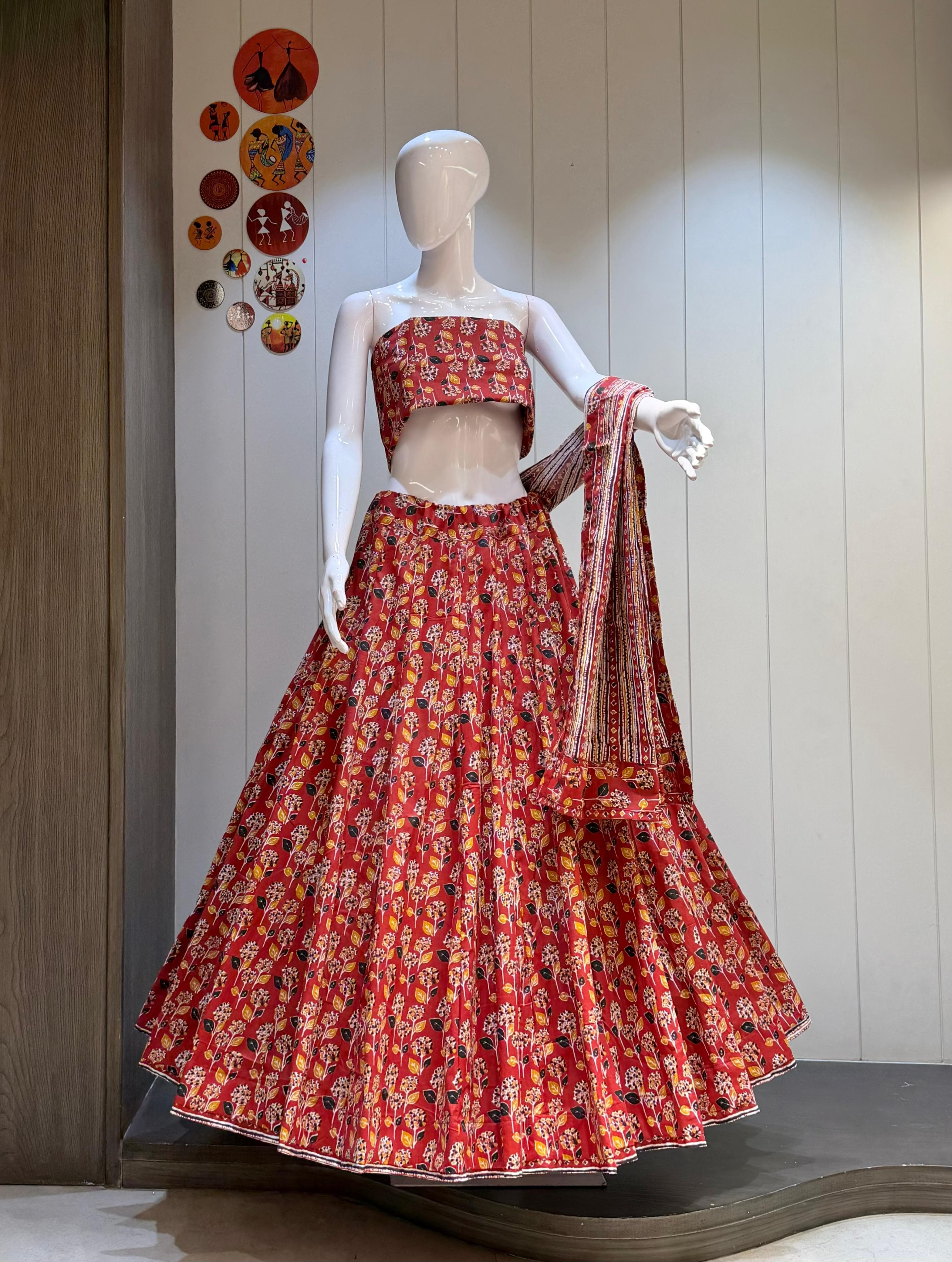 Ruhani Crimson Bridal Lehenga alternate view