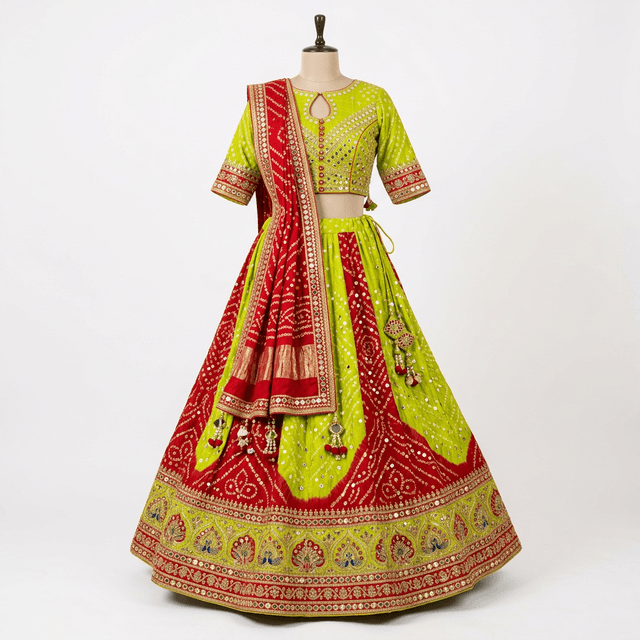 Vasantika Emerald Lehenga